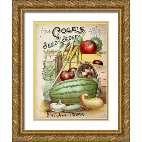 Antique Seed Packets VI Gold Ornate Wood Framed Art Print with Double Matting by Unknown