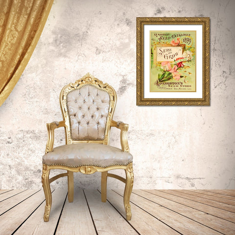 Antique Seed Packets VIII Gold Ornate Wood Framed Art Print with Double Matting by Unknown