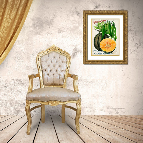 Antique Seed Packets X Gold Ornate Wood Framed Art Print with Double Matting by Unknown