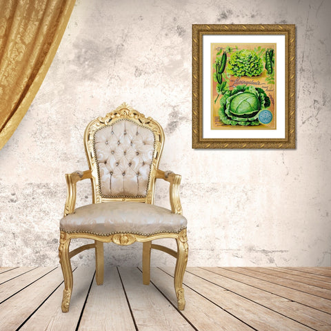 Antique Seed Packets XII Gold Ornate Wood Framed Art Print with Double Matting by Unknown