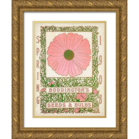 Antique Seed Packets XV Gold Ornate Wood Framed Art Print with Double Matting by Unknown