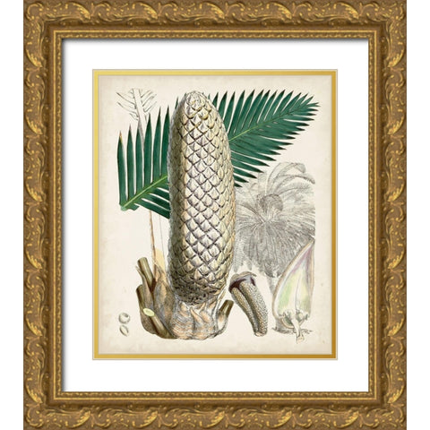 Sago Palms II Gold Ornate Wood Framed Art Print with Double Matting by Curtis