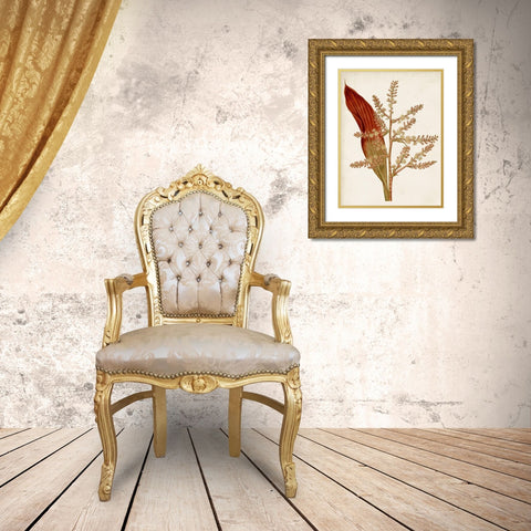 Muted Botanicals I Gold Ornate Wood Framed Art Print with Double Matting by Curtis