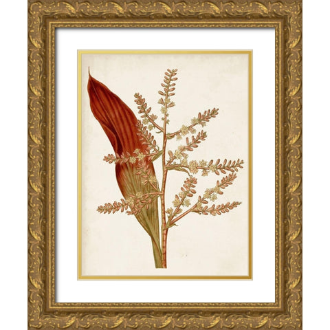 Muted Botanicals I Gold Ornate Wood Framed Art Print with Double Matting by Curtis
