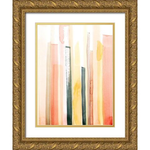 Coral Reach II Gold Ornate Wood Framed Art Print with Double Matting by Popp, Grace