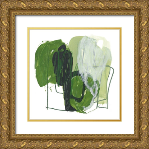 Jade Schematic VI Gold Ornate Wood Framed Art Print with Double Matting by Vess, June Erica