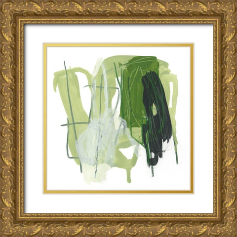 Jade Schematic VII Gold Ornate Wood Framed Art Print with Double Matting by Vess, June Erica