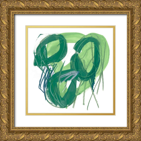 Jade Schematic VIII Gold Ornate Wood Framed Art Print with Double Matting by Vess, June Erica