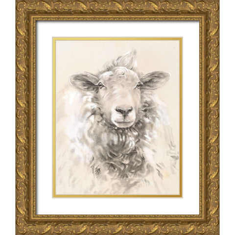 Sketched Farm Portraits I Gold Ornate Wood Framed Art Print with Double Matting by Parker, Jennifer Paxton