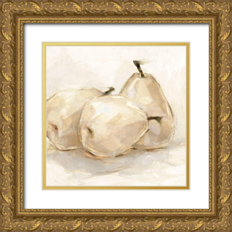 White Pear Study II Gold Ornate Wood Framed Art Print with Double Matting by Harper, Ethan