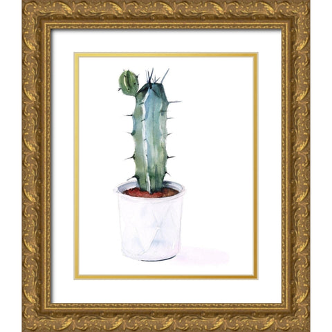 Sharp Succulents I Gold Ornate Wood Framed Art Print with Double Matting by Parker, Jennifer Paxton