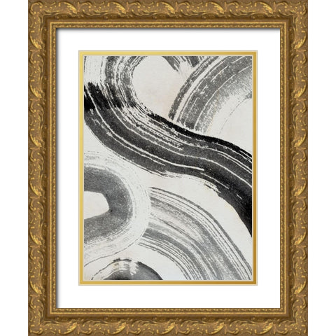 Zen Flow III Gold Ornate Wood Framed Art Print with Double Matting by Parker, Jennifer Paxton