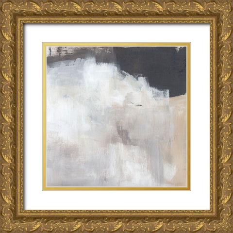 Neutral Abstract I Gold Ornate Wood Framed Art Print with Double Matting by Parker, Jennifer Paxton