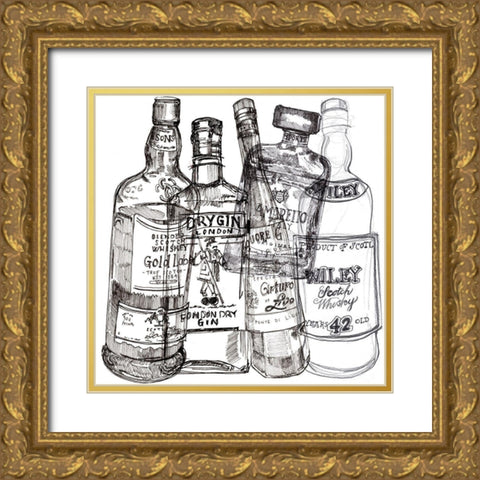 Whiskey Wednesdays I Gold Ornate Wood Framed Art Print with Double Matting by Parker, Jennifer Paxton