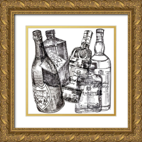Whiskey Wednesdays II Gold Ornate Wood Framed Art Print with Double Matting by Parker, Jennifer Paxton