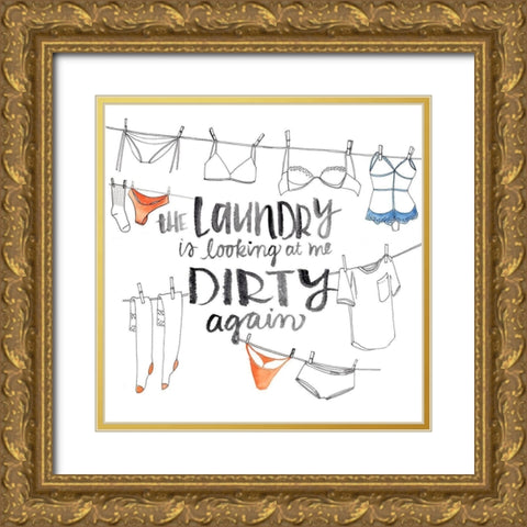 Out to Dry II Gold Ornate Wood Framed Art Print with Double Matting by Parker, Jennifer Paxton