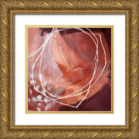 Earthen Orbs II Gold Ornate Wood Framed Art Print with Double Matting by Parker, Jennifer Paxton