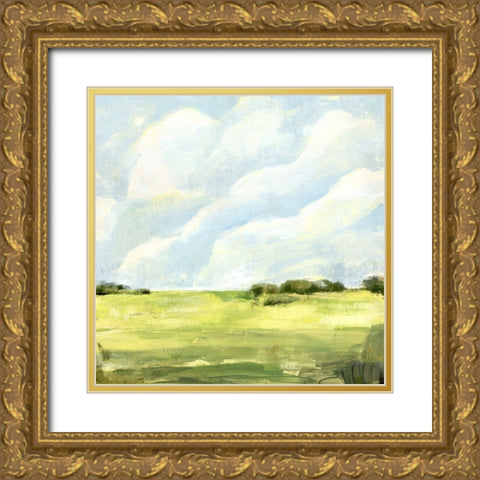 Open Fields I Gold Ornate Wood Framed Art Print with Double Matting by Warren, Annie