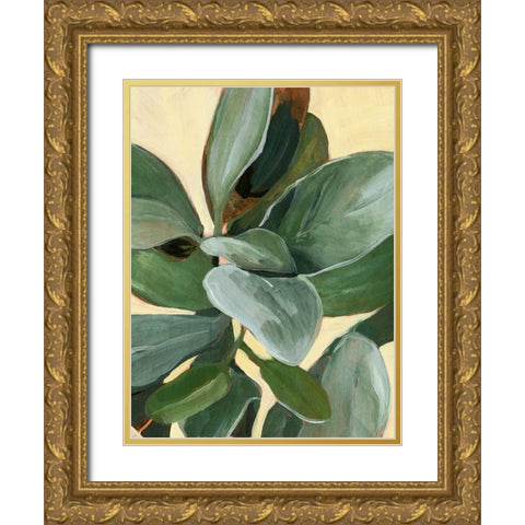 Custom Plant Study I Gold Ornate Wood Framed Art Print with Double Matting by Warren, Annie