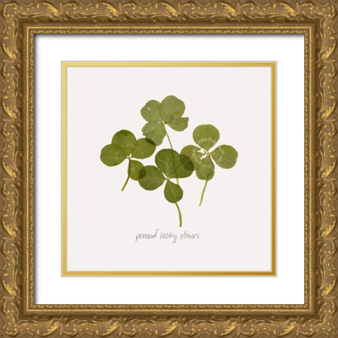 Pressed Clover I Gold Ornate Wood Framed Art Print with Double Matting by Popp, Grace