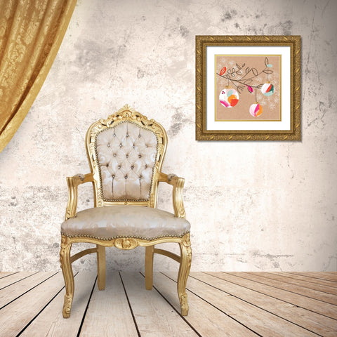 Crafty Christmas III Gold Ornate Wood Framed Art Print with Double Matting by Parker, Jennifer Paxton