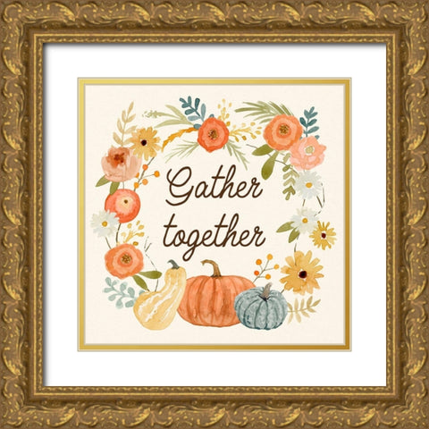 Harvest Home II Gold Ornate Wood Framed Art Print with Double Matting by Barnes, Victoria