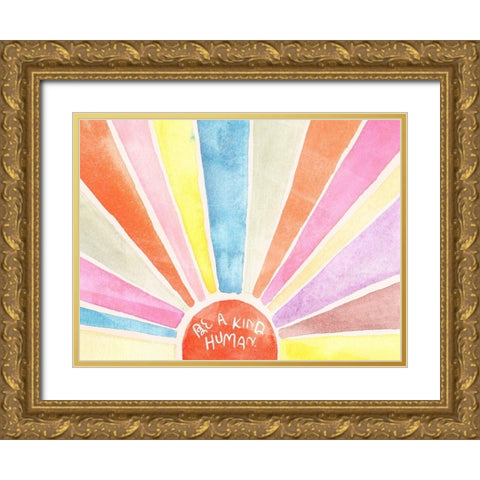 Human Kind II Gold Ornate Wood Framed Art Print with Double Matting by Parker, Jennifer Paxton