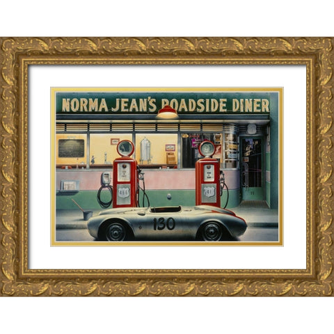 Destiny Highway Gold Ornate Wood Framed Art Print with Double Matting by Consani, Chris