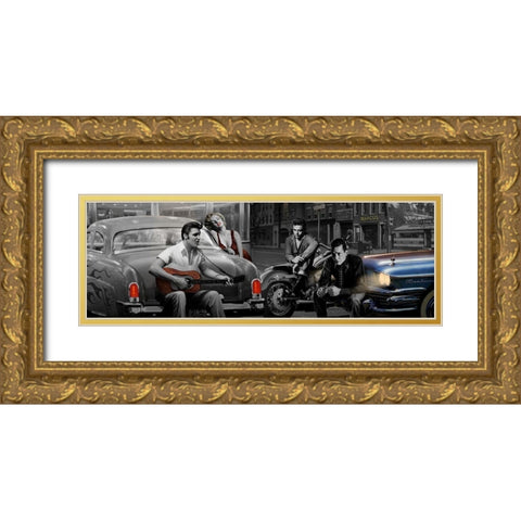 Legendary Crossroads Gold Ornate Wood Framed Art Print with Double Matting by Consani, Chris