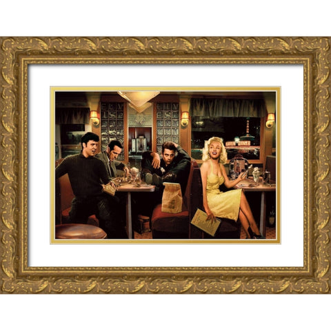 Blue Plate Special Gold Ornate Wood Framed Art Print with Double Matting by Consani, Chris