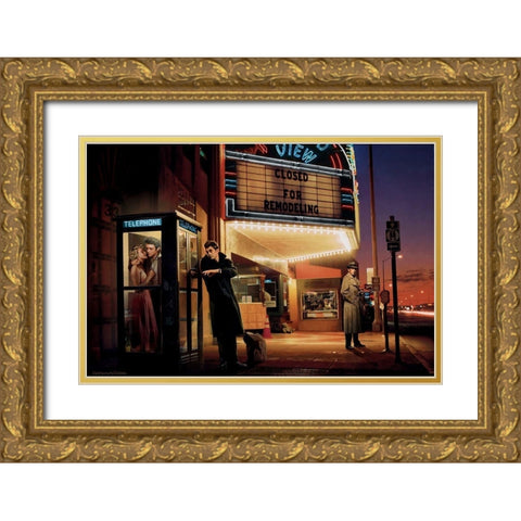 Midnight Matinee Gold Ornate Wood Framed Art Print with Double Matting by Consani, Chris