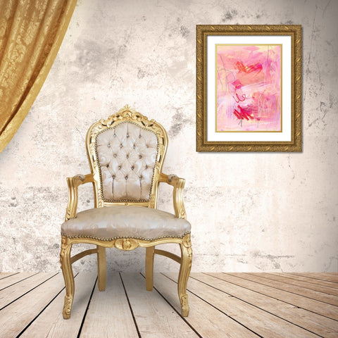 Chroma Pink II Gold Ornate Wood Framed Art Print with Double Matting by Parker, Jennifer Paxton