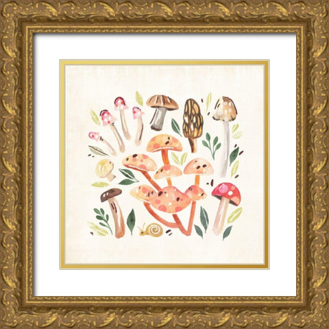 Fungi Field Trip I Gold Ornate Wood Framed Art Print with Double Matting by Warren, Annie