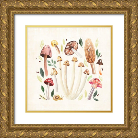 Fungi Field Trip II Gold Ornate Wood Framed Art Print with Double Matting by Warren, Annie