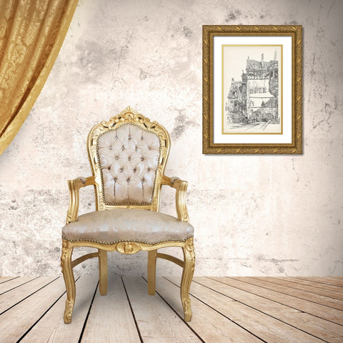 Vintage Italian Village I Gold Ornate Wood Framed Art Print with Double Matting by Foust, Richard