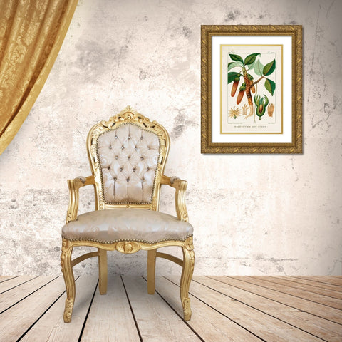 Turpin Foliage and Fruit I Gold Ornate Wood Framed Art Print with Double Matting by Turpin