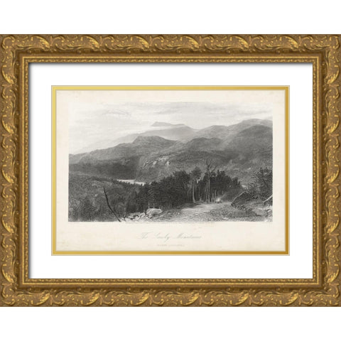 The Smoky Mountains Gold Ornate Wood Framed Art Print with Double Matting by Bryant, William Cullen