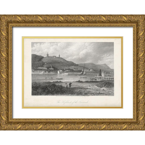 The Highlands of the Neversink Gold Ornate Wood Framed Art Print with Double Matting by Bryant, William Cullen
