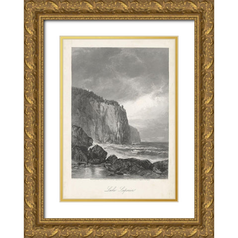 Lake Superior Gold Ornate Wood Framed Art Print with Double Matting by Bryant, William Cullen