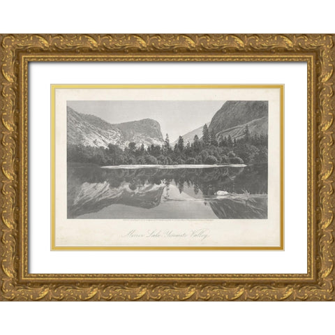 Mirror Lake-Yosemite Valley Gold Ornate Wood Framed Art Print with Double Matting by Bryant, William Cullen