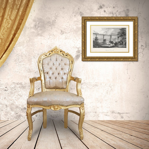 City of Louisville Gold Ornate Wood Framed Art Print with Double Matting by Bryant, William Cullen