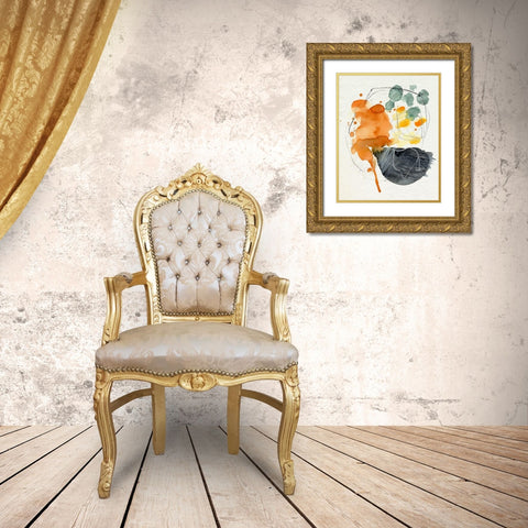 Splat II Gold Ornate Wood Framed Art Print with Double Matting by Parker, Jennifer Paxton