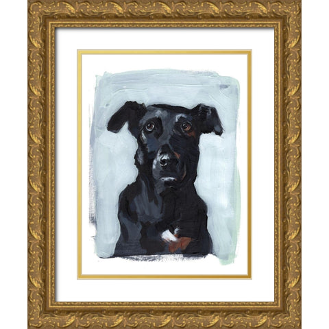 Bestie Portrait I Gold Ornate Wood Framed Art Print with Double Matting by Parker, Jennifer Paxton