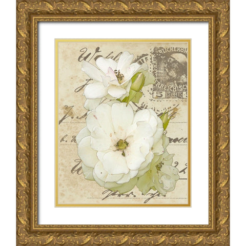 Wishing You Well I Gold Ornate Wood Framed Art Print with Double Matting by Saunders, Alonzo