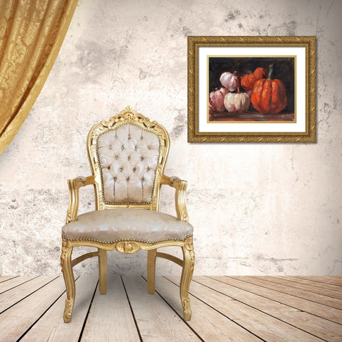 Autumn Still Life II Gold Ornate Wood Framed Art Print with Double Matting by Parker, Jennifer Paxton