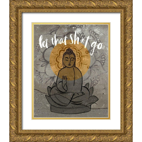 Let It Go I Gold Ornate Wood Framed Art Print with Double Matting by Parker, Jennifer Paxton