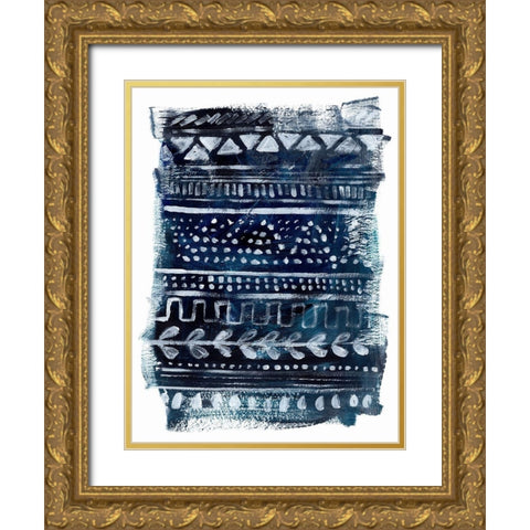 Drybrush Loom I Gold Ornate Wood Framed Art Print with Double Matting by Parker, Jennifer Paxton