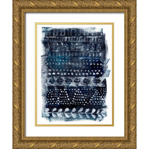 Drybrush Loom II Gold Ornate Wood Framed Art Print with Double Matting by Parker, Jennifer Paxton