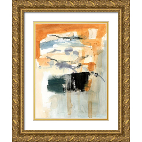 Seria I Gold Ornate Wood Framed Art Print with Double Matting by Barnes, Victoria