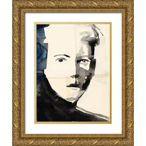 Tildas Gaze III Gold Ornate Wood Framed Art Print with Double Matting by Parker, Jennifer Paxton